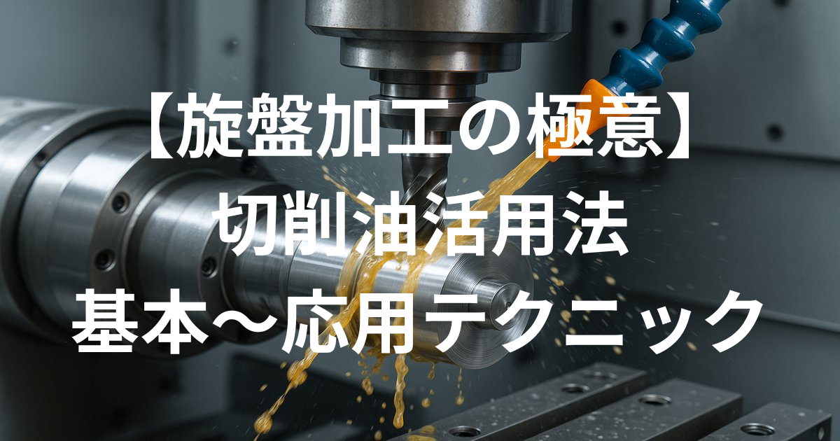 【旋盤加工の極意】切削油活用法｜基本から精度UPの応用テクニック