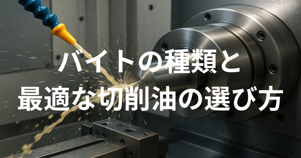 バイトの種類と最適な切削油の選び方