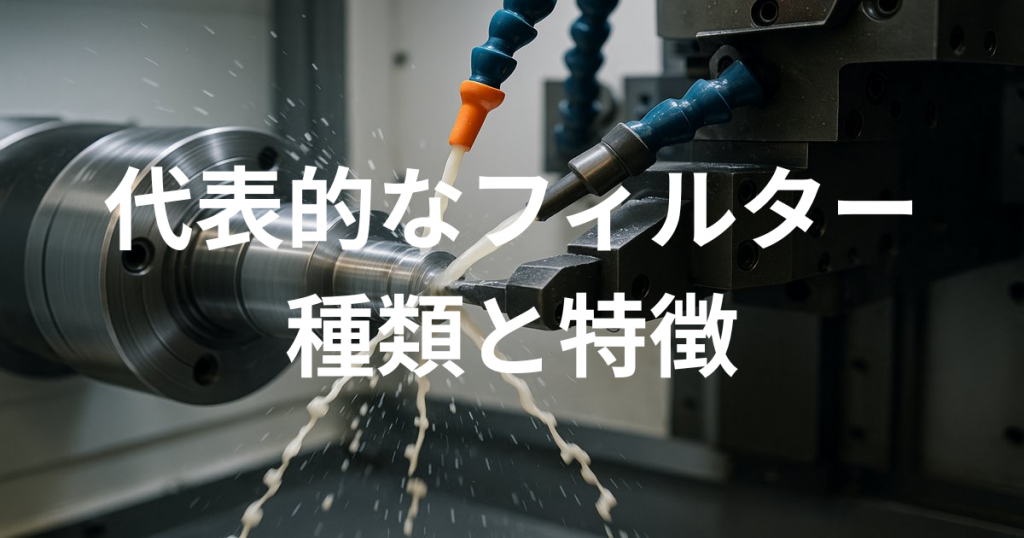 代表的なフィルターの種類と特徴