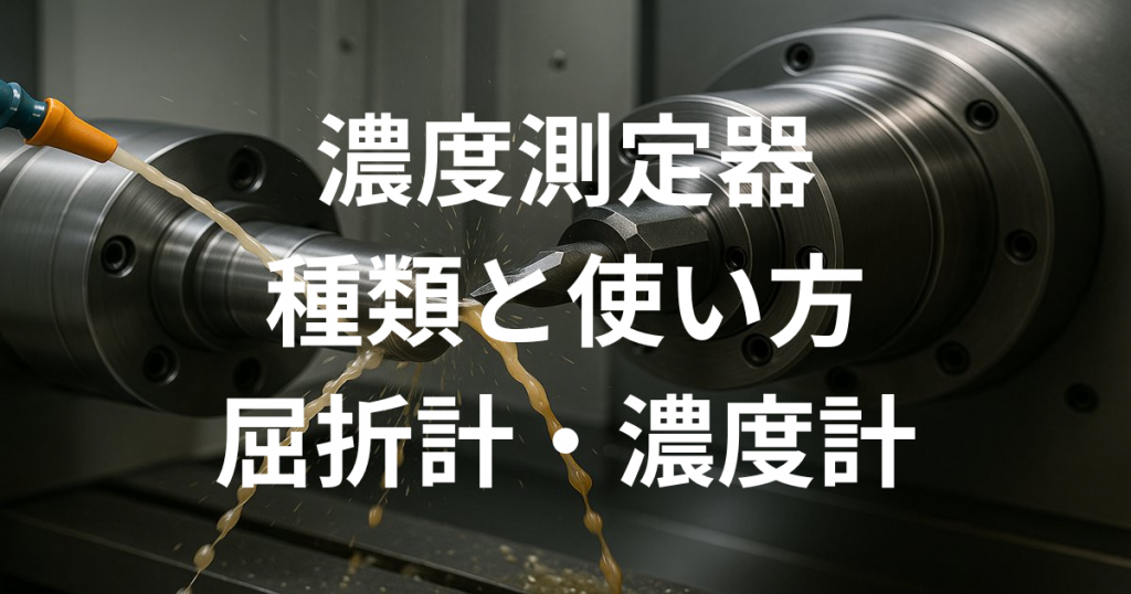 代表的な濃度測定器の種類と使い方（屈折計、濃度計）