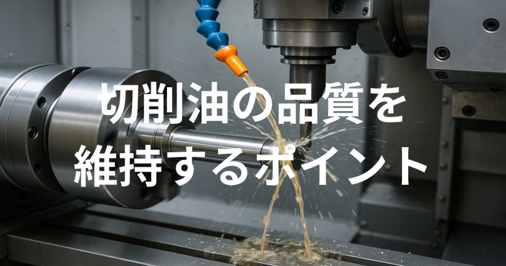 切削油の品質を維持するためのポイント