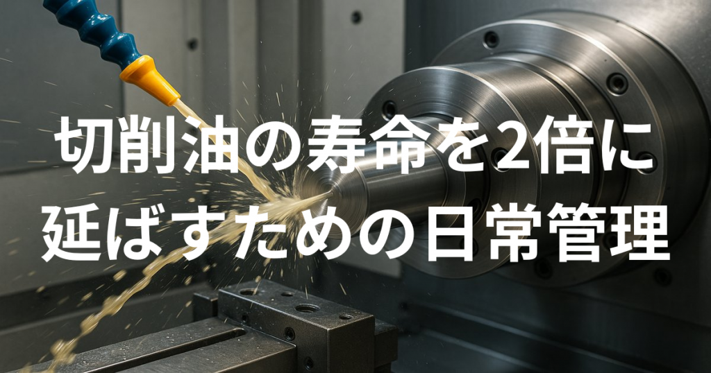 切削油の寿命を2倍に延ばすための日常管理