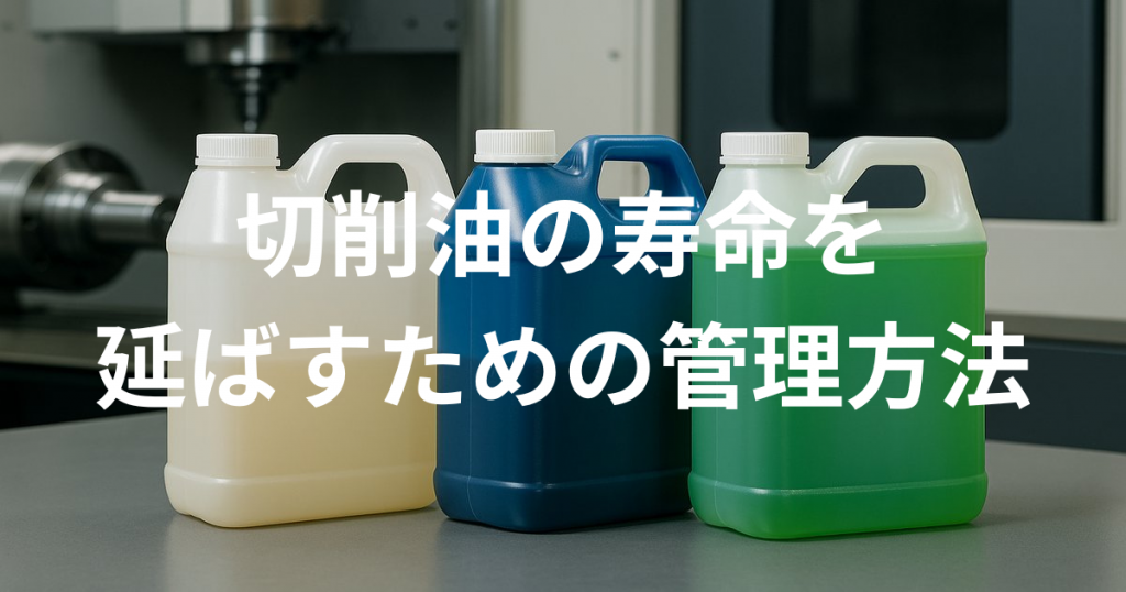 切削油の寿命を延ばす管理方法