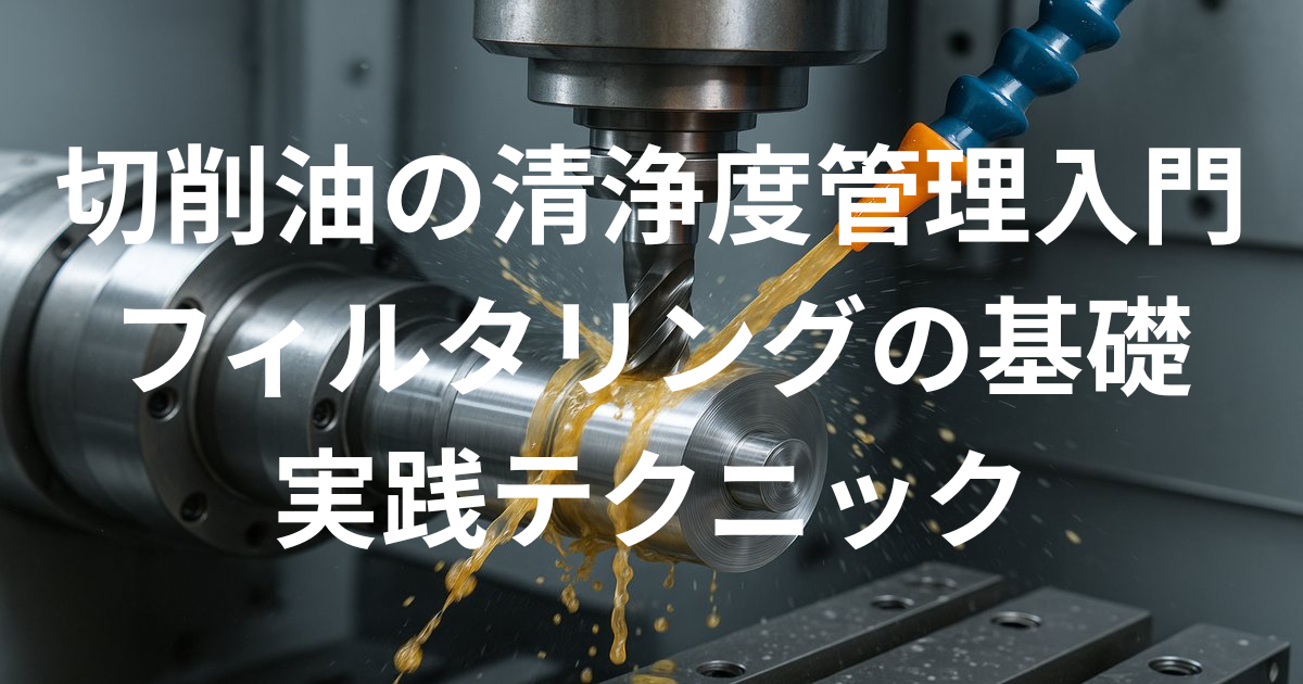 切削油の清浄度管理入門_フィルタリングの基礎と実践テクニック