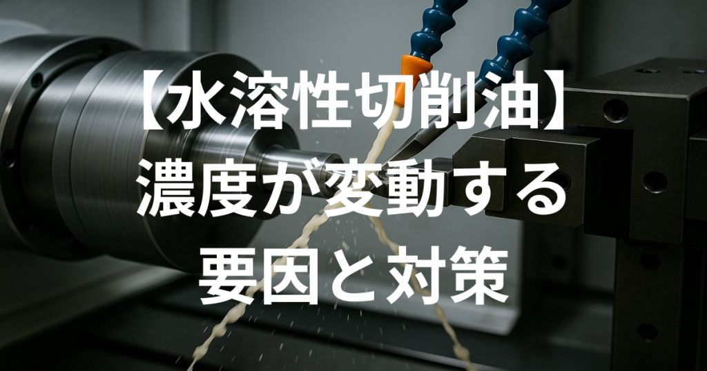 切削油の濃度が変動する要因と対策