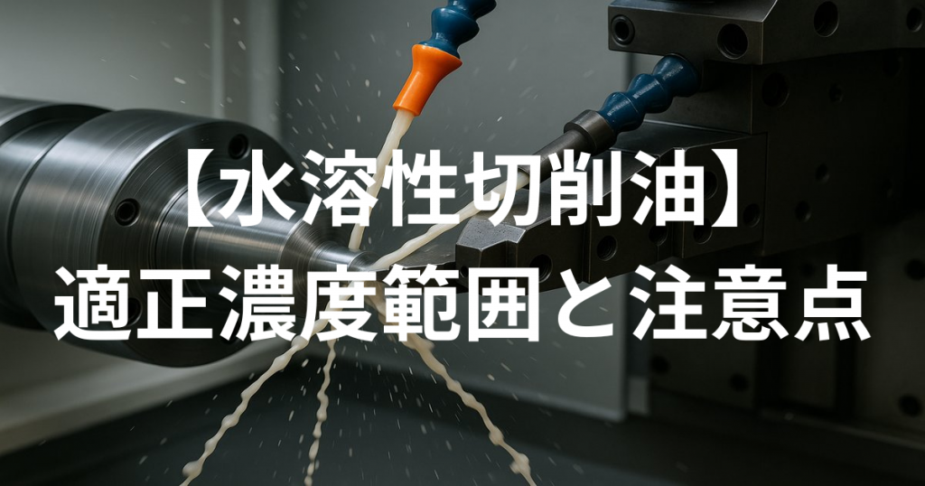 切削油の種類別 適正濃度範囲と注意点
