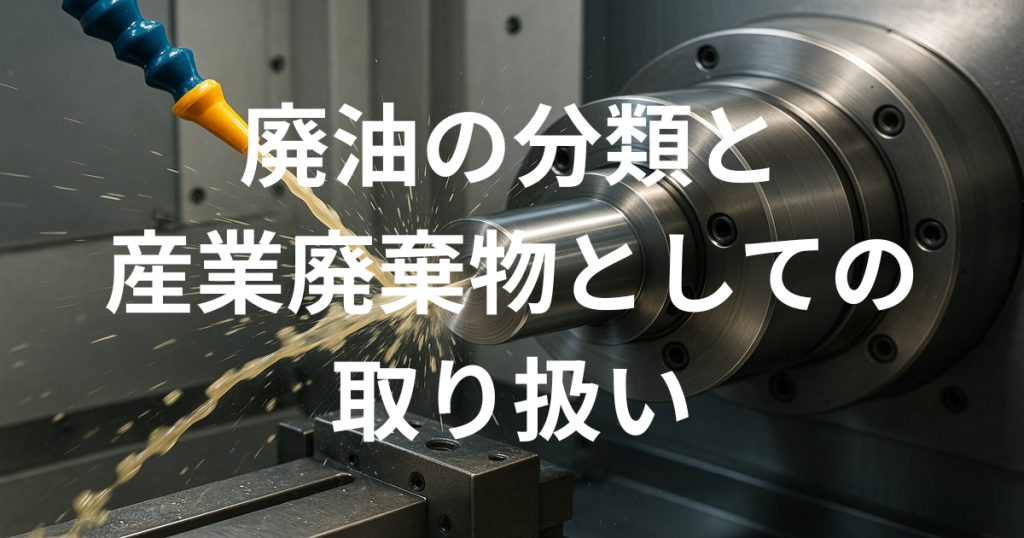 廃油の分類と産業廃棄物としての取り扱い