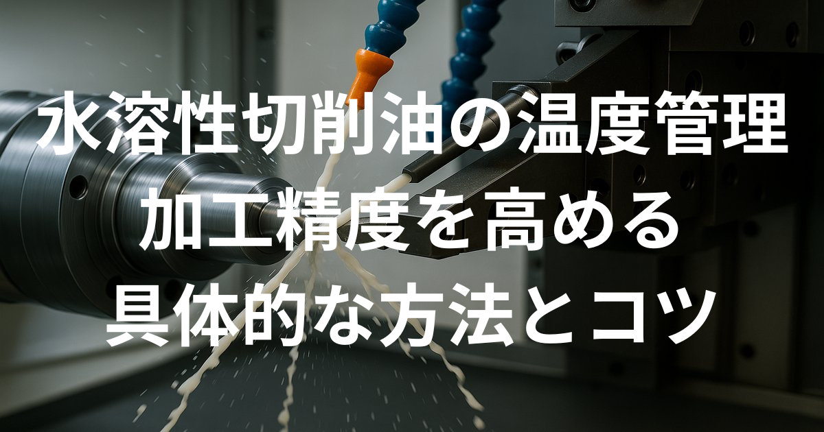 【水溶性切削油】水溶性切削油の温度管理｜加工精度を高める具体的な方法とコツ