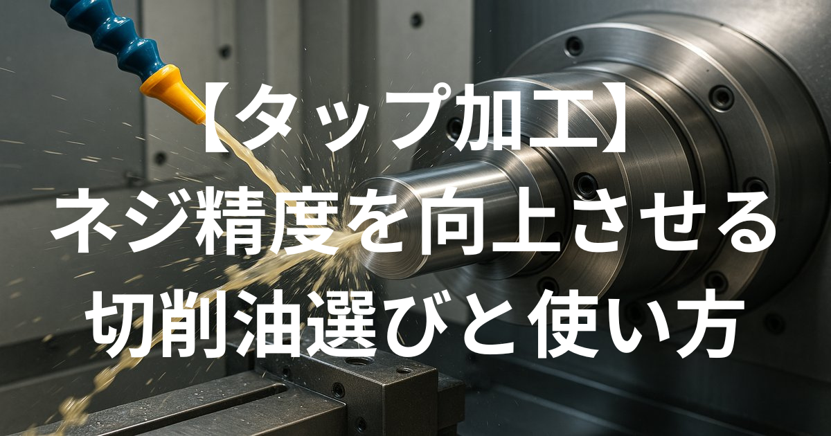 【タップ加工における切削油選びと使い方】ネジ精度を向上させるための具体的方法