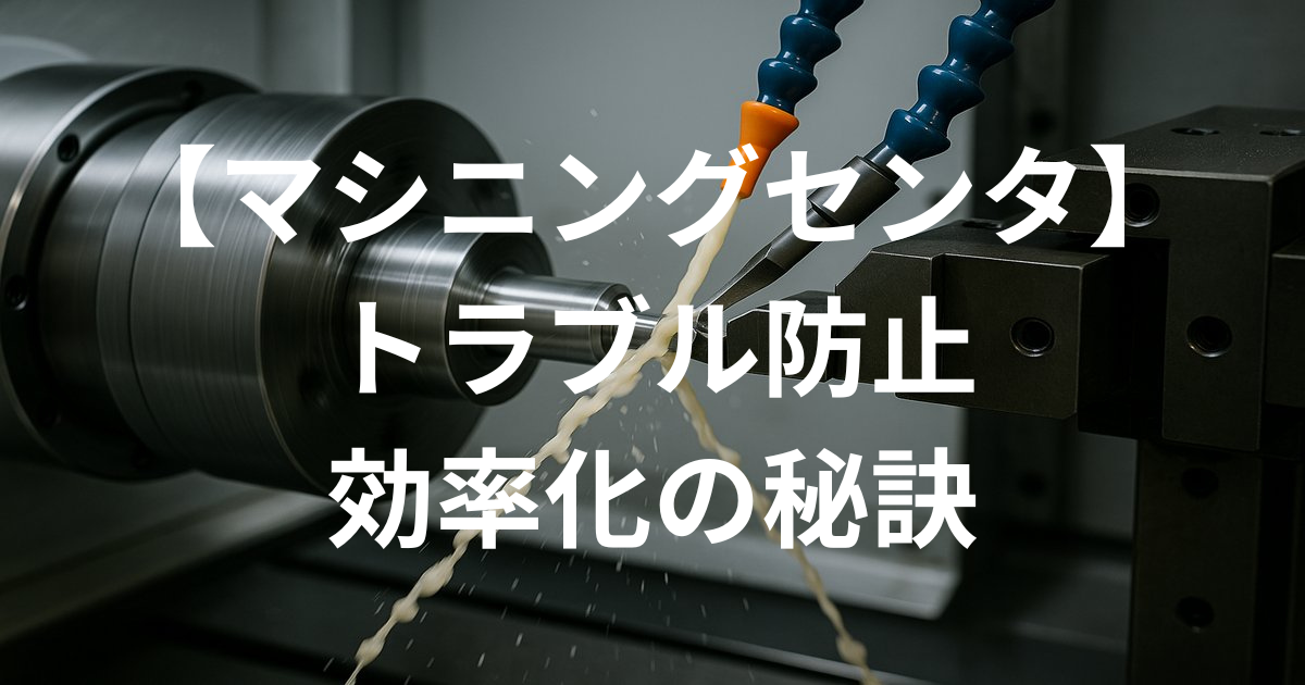 【マシニングセンタ活用術】切削油管理｜トラブル防止と効率化の秘訣