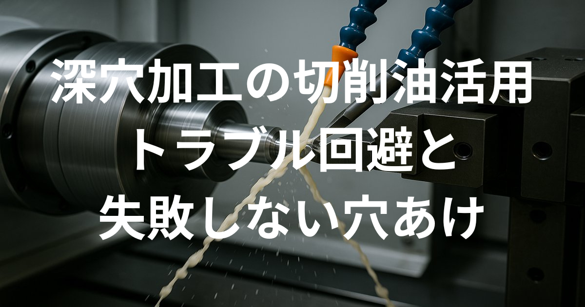 【深穴加工の切削油活用】トラブル回避と失敗しない穴あけのために