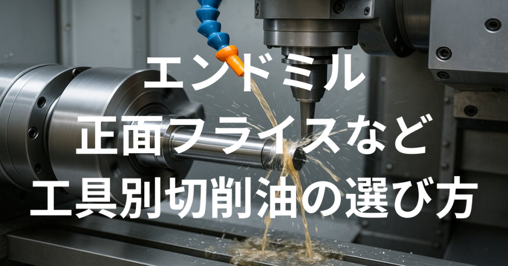 エンドミル、正面フライスなど工具別 切削油の選び方