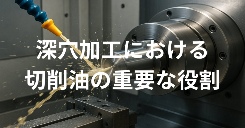深穴加工における切削油の重要な役割（潤滑、冷却、切りくず排出）