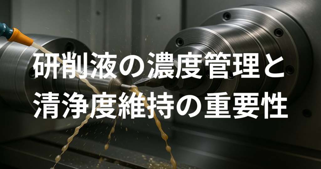 研削液の濃度管理と清浄度維持の重要性
