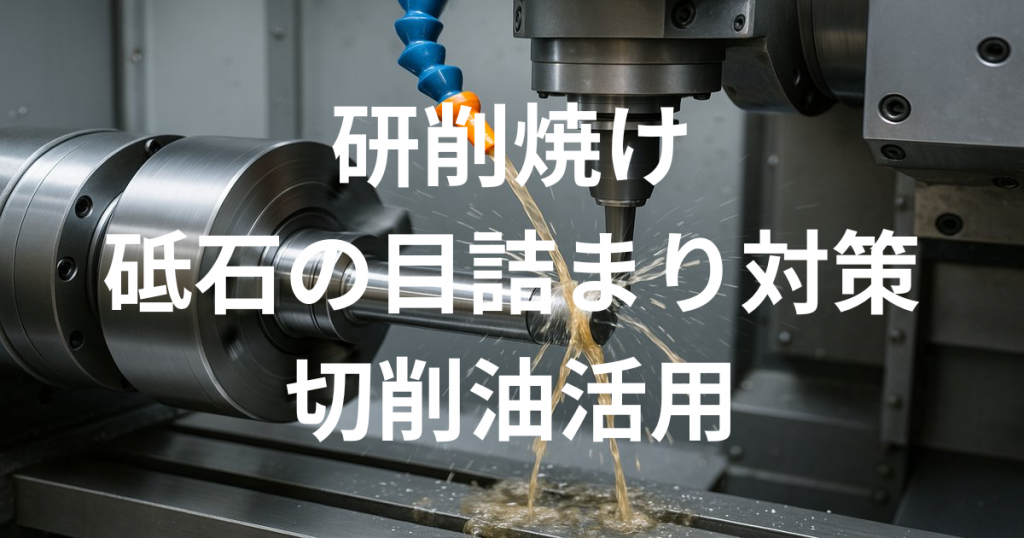研削焼け、砥石の目詰まり対策としての切削油活用