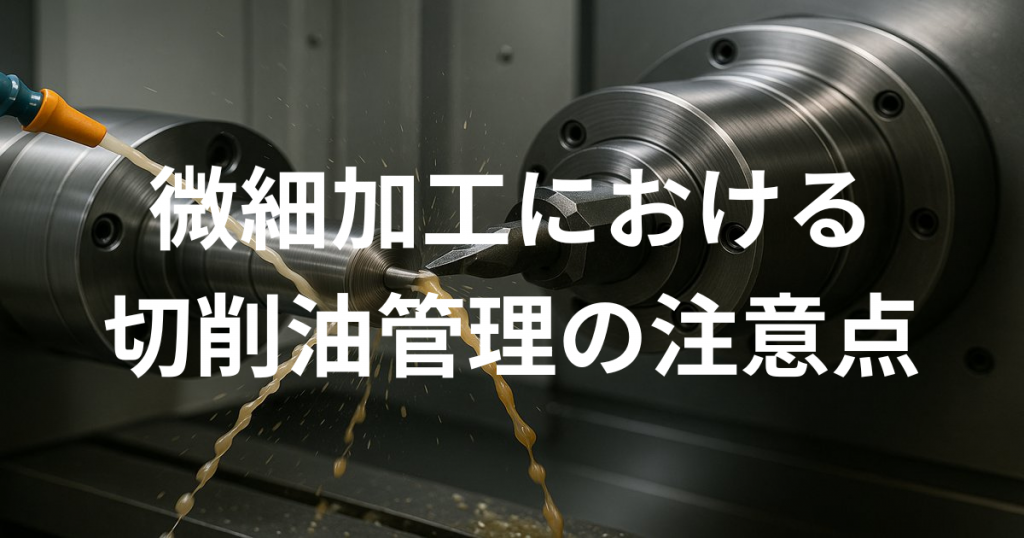 微細加工における切削油管理の注意点