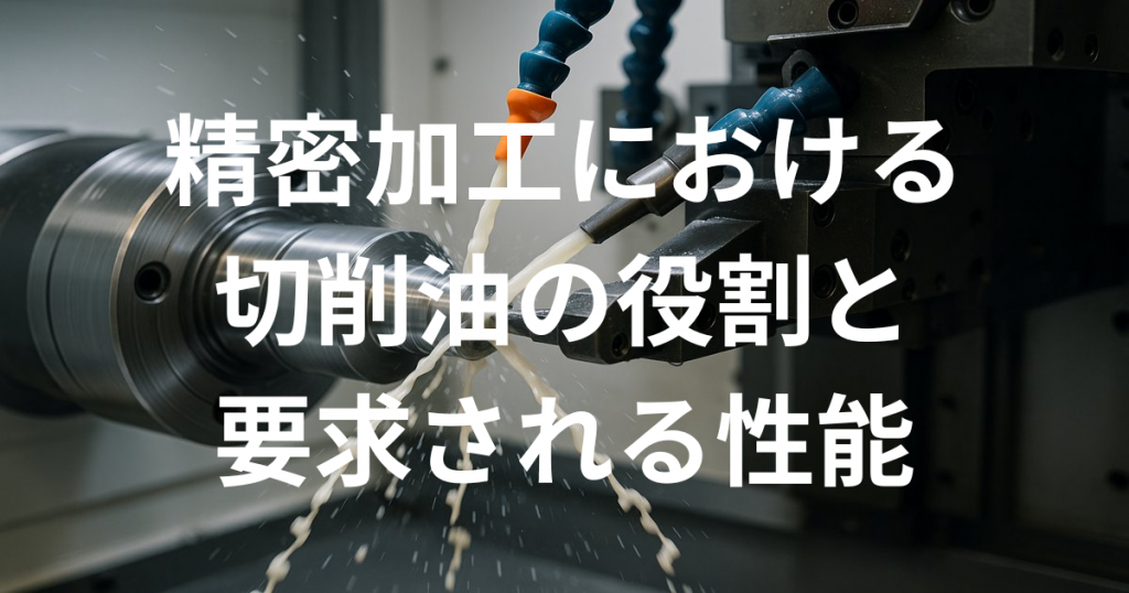精密加工における切削油の役割と要求される性能