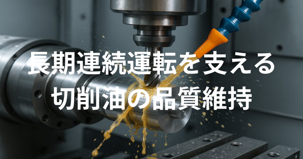 長期連続運転を支える切削油の品質維持