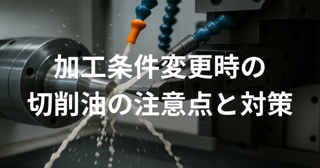 加工条件変更時の切削油の注意点と対策
