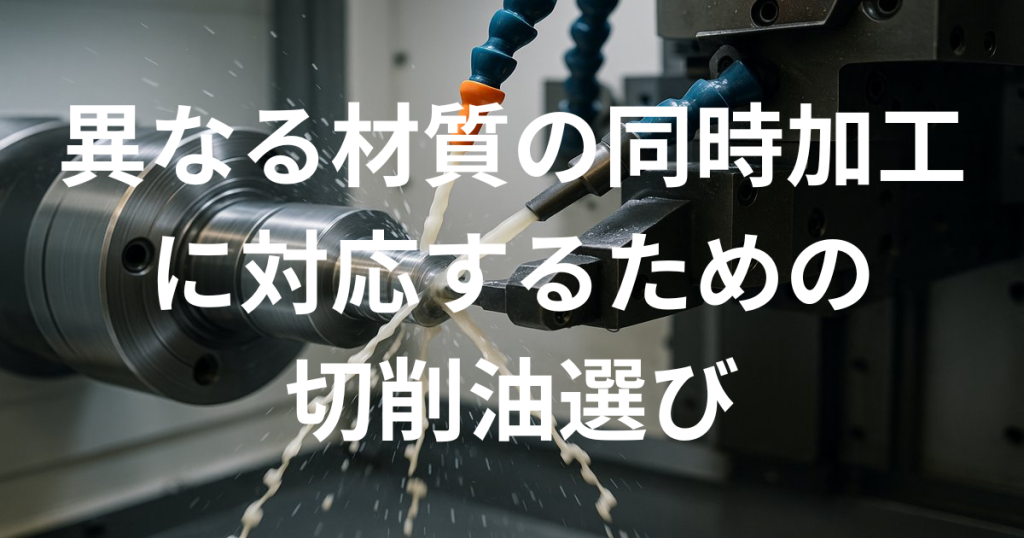 異なる材質の同時加工に対応するための切削油選び