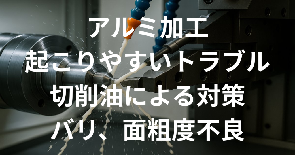 アルミ加工で起こりやすいトラブルと切削油による対策(バリ、面粗度不良)