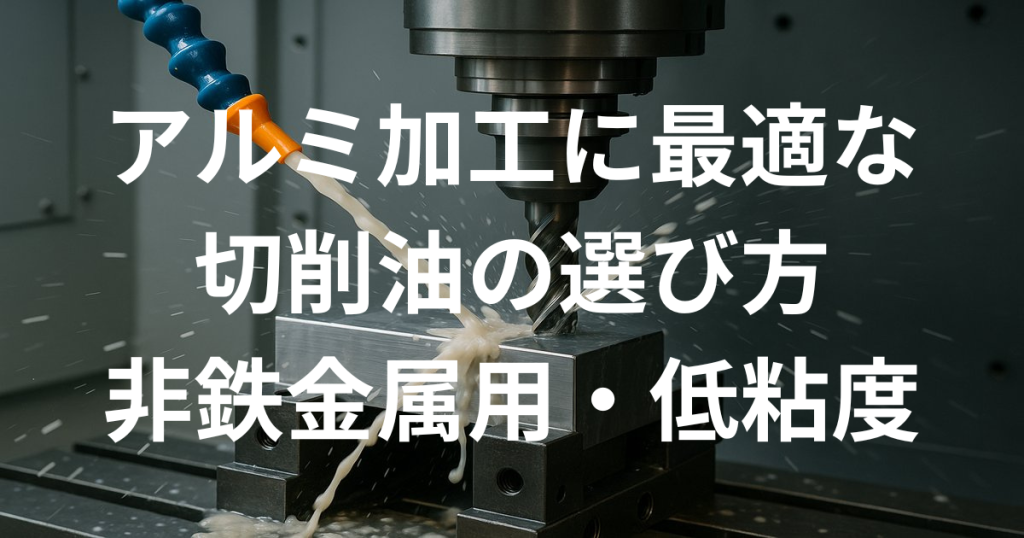 アルミ加工に最適な切削油の選び方(非鉄金属用、低粘度)