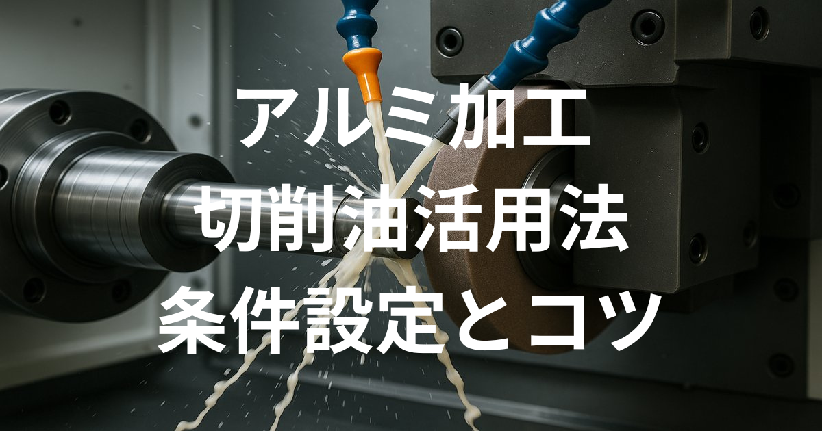 【アルミ加工の切削油活用法】失敗しない条件設定とコツ
