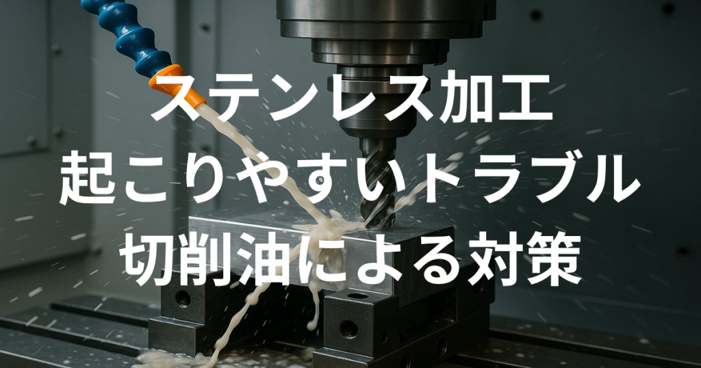 ステンレス加工で起こりやすいトラブルと切削油による対策（溶着、バリ、工具摩耗）