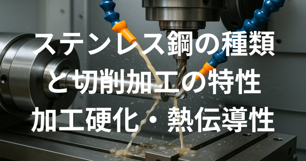 ステンレス鋼の種類と切削加工の特性（加工硬化、熱伝導性）
