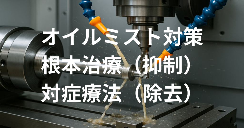 オイルミスト対策：根本治療（抑制）と対症療法（除去）