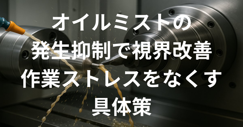 オイルミスト発生の抑制による視界改善：作業ストレスをなくす具体策