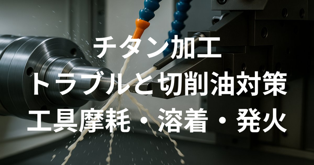 チタン加工で起こりやすいトラブルと切削油による対策（工具摩耗、溶着、発火）