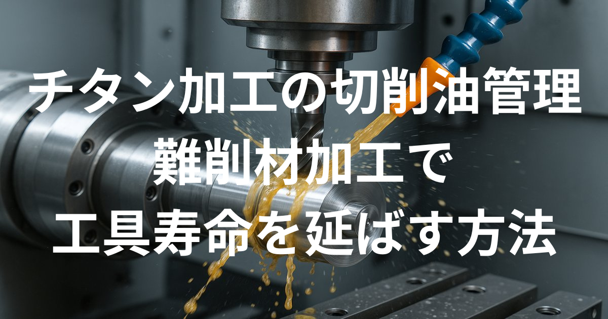チタン加工における切削油管理：難削材加工で工具寿命を延ばすための実践的な方法