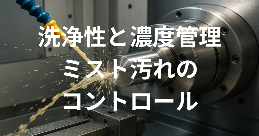 油剤の洗浄性と濃度管理によるミスト汚れのコントロール