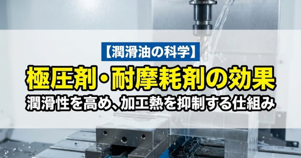 極圧剤・耐摩耗剤による潤滑性向上と熱抑制