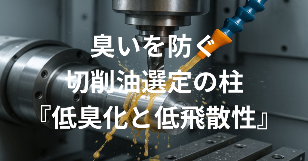 臭いを防ぐ切削油選定の柱『低臭化と低飛散性』
