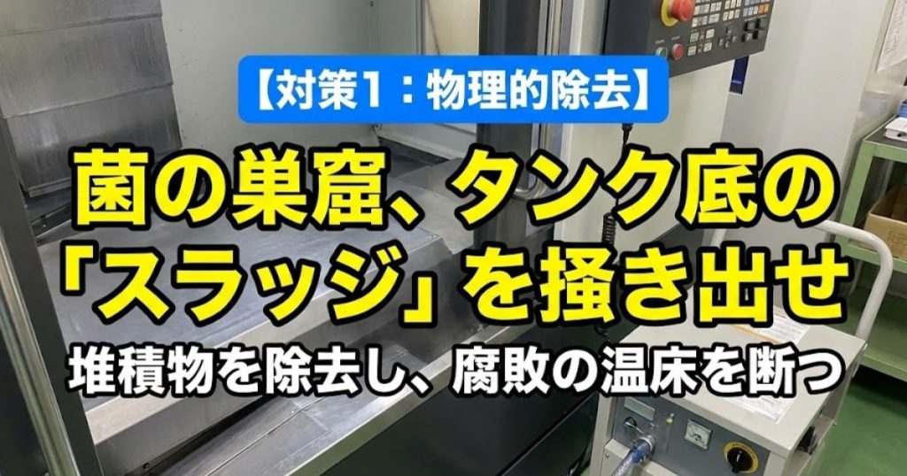 【対策1：物理的除去】菌の巣窟、タンク底の「スラッジ」を掻き出せ