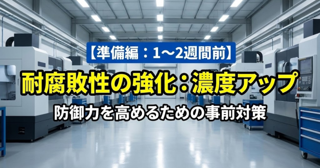 【準備編】1〜2週間前からの「耐腐敗性の強化」濃度アップで防御力を高める