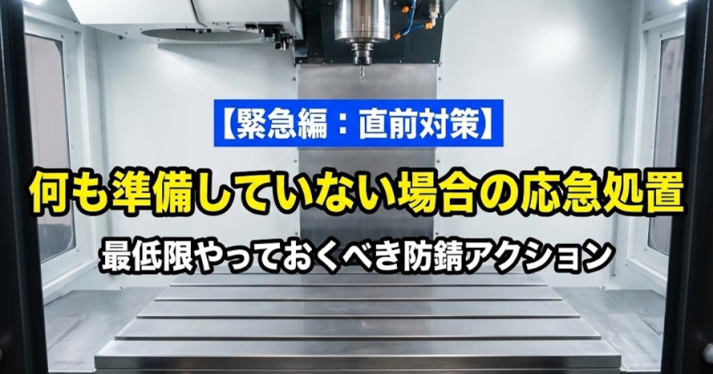 【緊急編】何も準備していない場合の「直前」応急処置