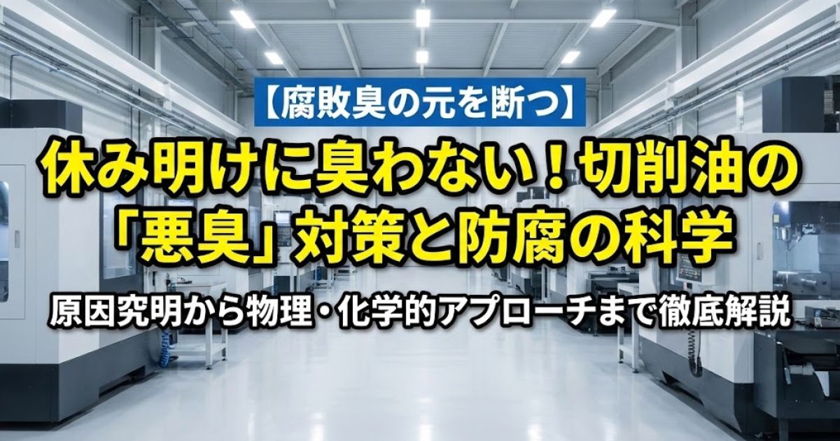 【腐敗臭の元を断つ】休み明けに臭わない！切削油の「悪臭」対策と防腐の科学