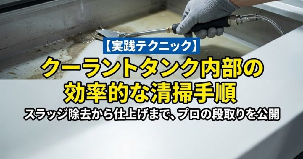 実践テクニック：クーラントタンク内部の効率的な清掃手順