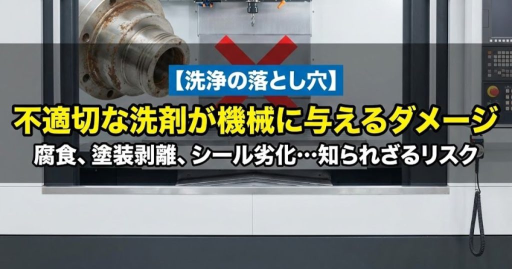 洗浄の落とし穴：不適切な洗剤が機械に与えるダメージ