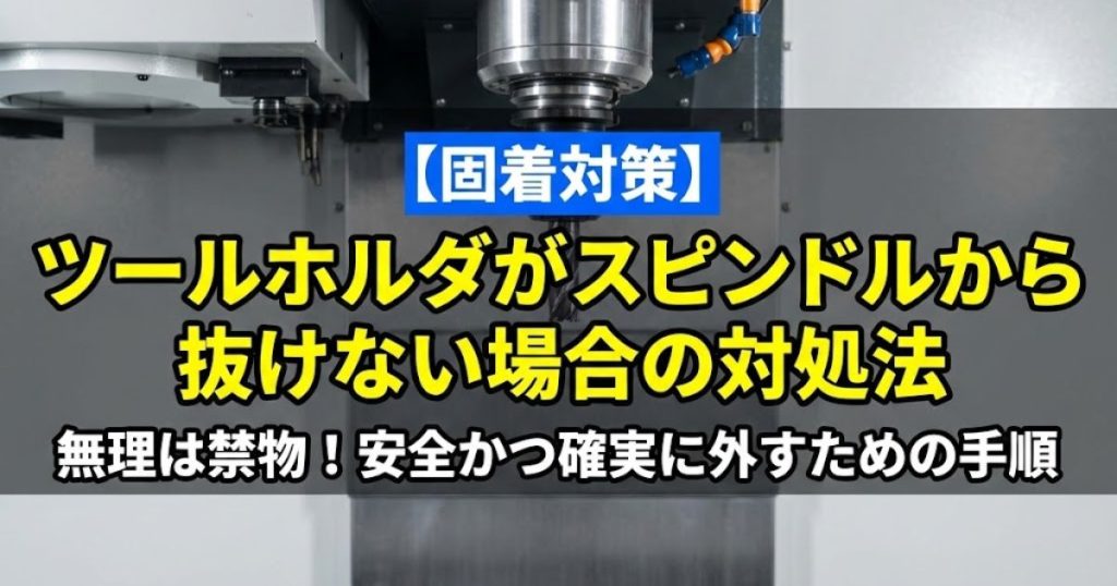 【固着対策】ツールホルダがスピンドルから抜けない場合の対処法