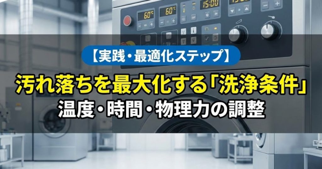 【実践】汚れ落ちを最大化する「洗浄条件」の最適化ステップ