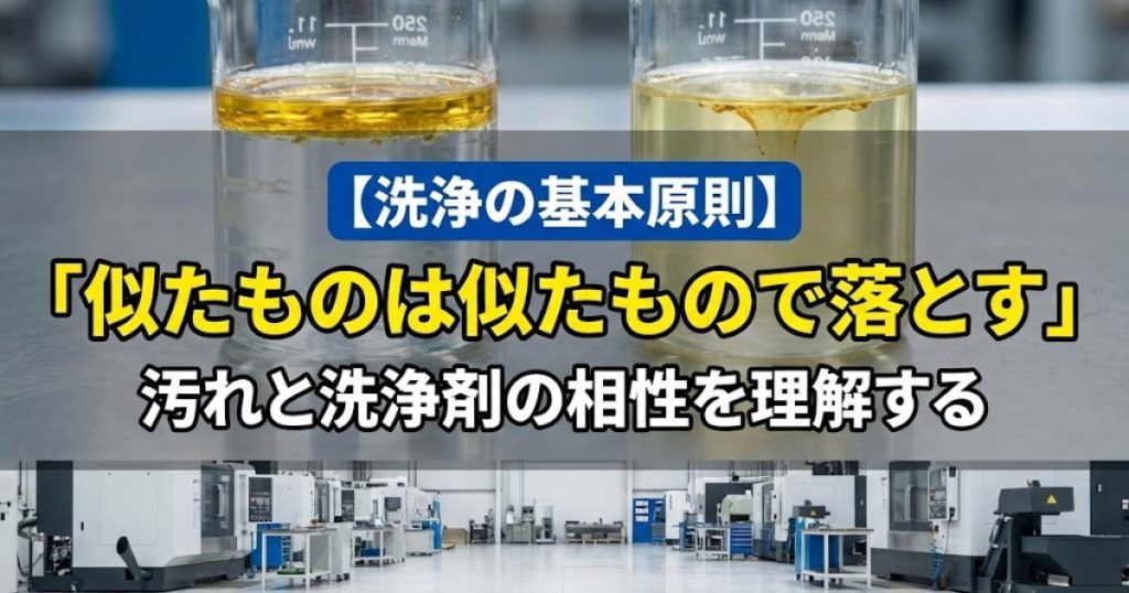 洗浄の基本原則｜「似たものは似たもので落とす」を理解する