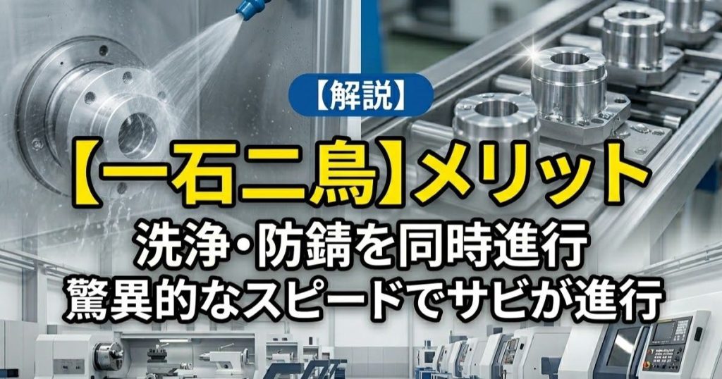 【一石二鳥】防錆剤配合洗浄剤（防錆洗浄剤）を使う3つのメリット