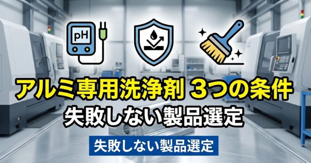 【失敗しない製品選定】アルミ専用洗浄剤に求められる3つの条件