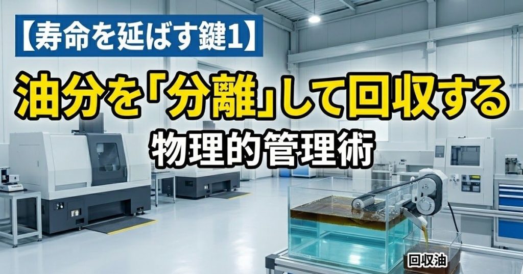 【寿命を延ばす鍵1】油分を「分離」して回収する物理的管理術