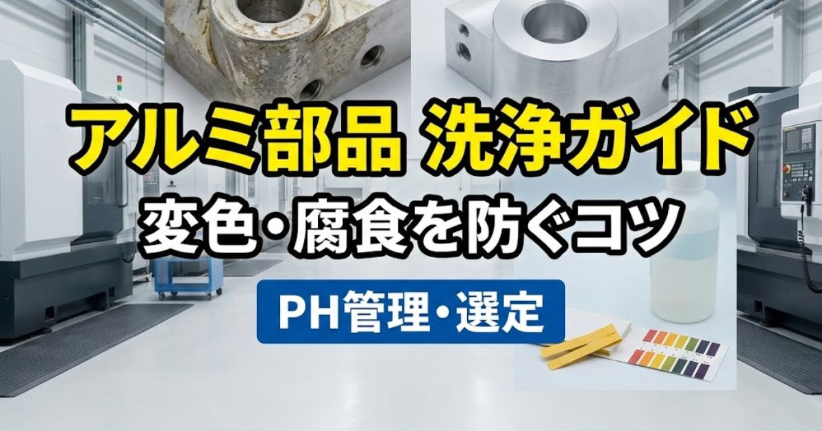 アルミ部品の洗浄ガイド｜変色・腐食を防ぐためのPH管理と選定のコツ