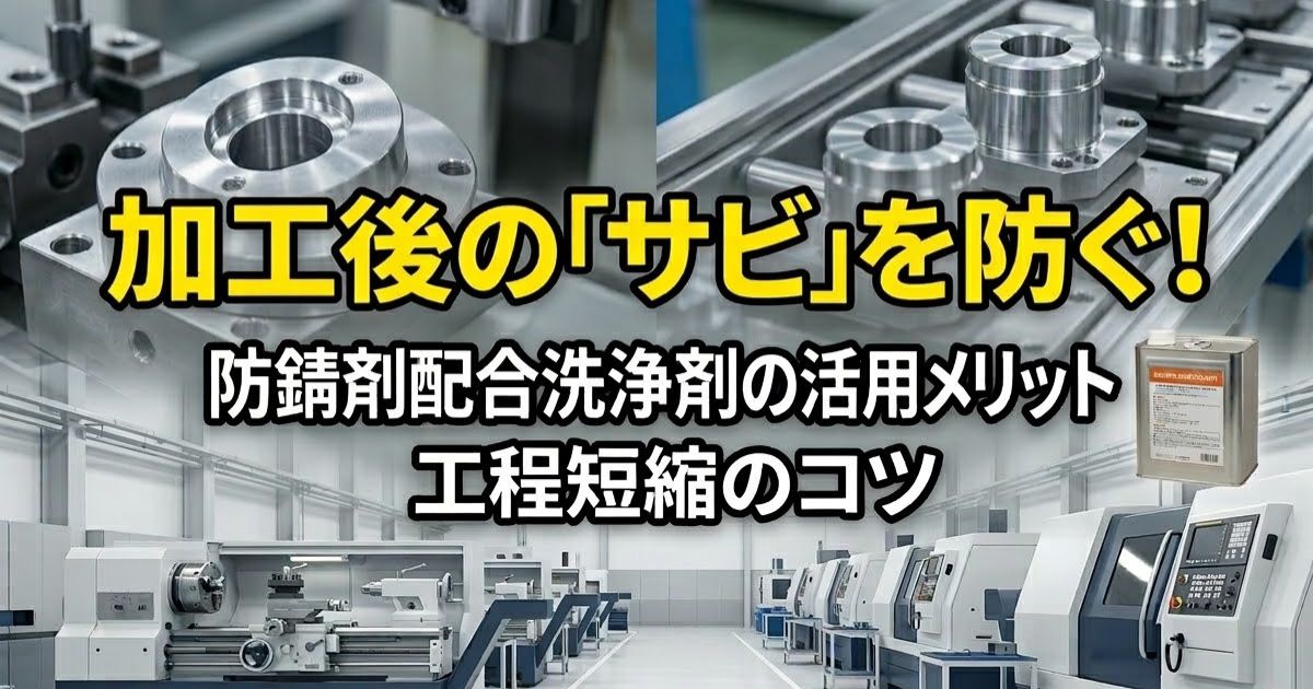 加工後の「サビ」を防ぐ！防錆剤配合洗浄剤の活用メリットと工程短縮のコツ
